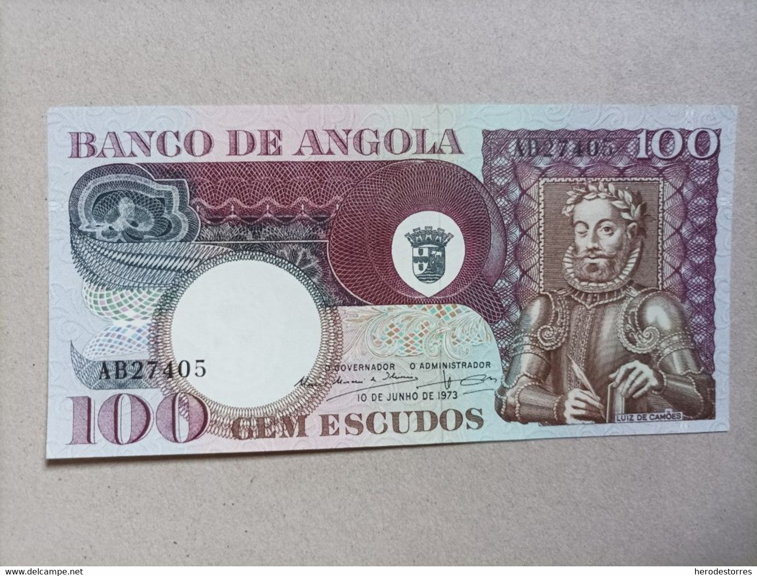 Billete De Angola De 100 Escudos De 1973, UNC - Angola