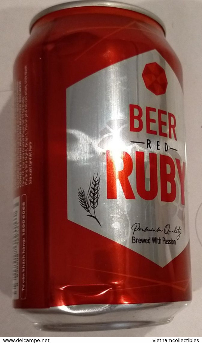 Vietnam Viet Nam RUBY VINMART 330 Ml Empty Beer Can For 7th Anniversary Opening / Opened By 2 Holes - Cans