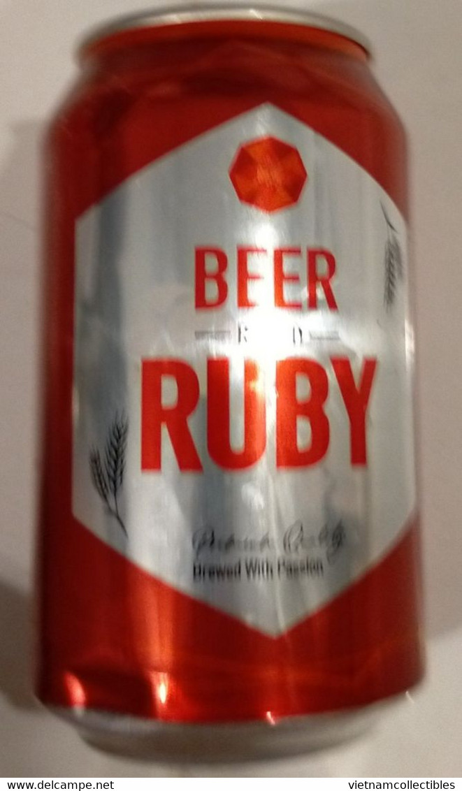 Vietnam Viet Nam RUBY VINMART 330 Ml Empty Beer Can For 7th Anniversary Opening / Opened By 2 Holes - Lattine