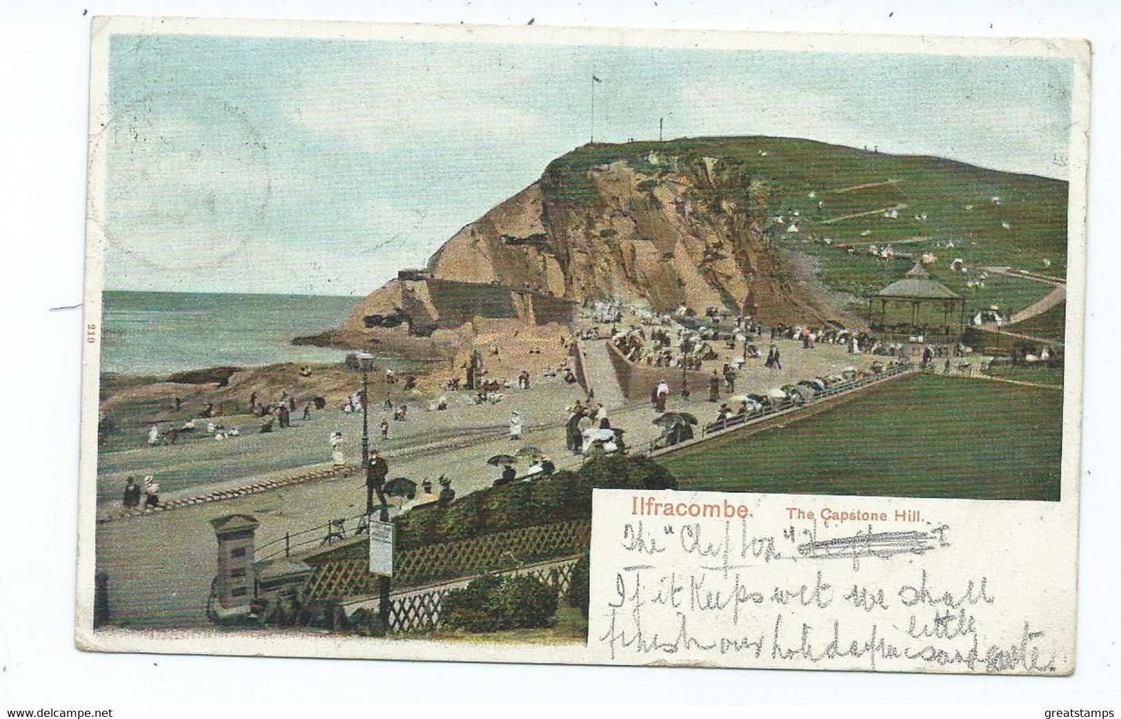 Devon   Postcard Ilfracombe The Capstone Hill Peacock Posted 1903 Peacock - Ilfracombe