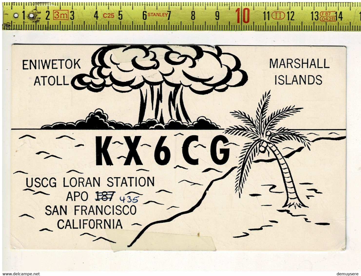 61339 - MARSHALL ISLANDS ENIWETOK ATOLL - QSO CARTE RADIO - Marshalleilanden