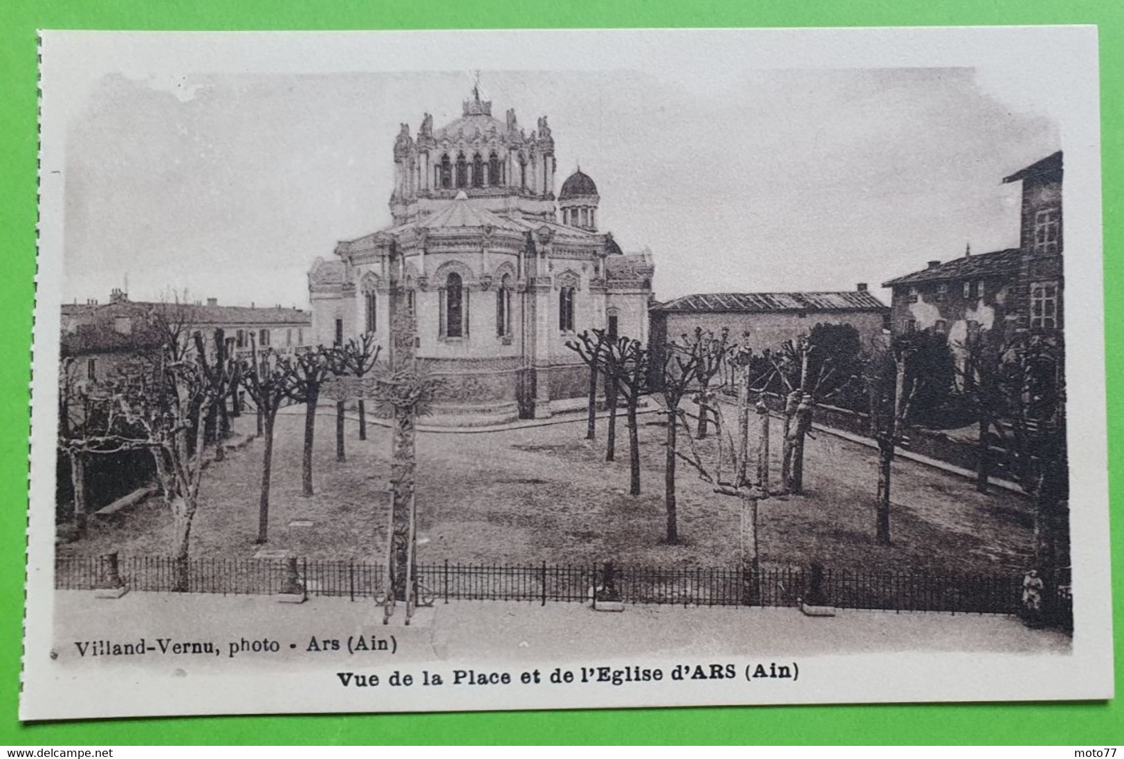 01 / AIN - Ars - Place Eglise - CPA Carte Postale Ancienne - Vers 1940 - Ars-sur-Formans
