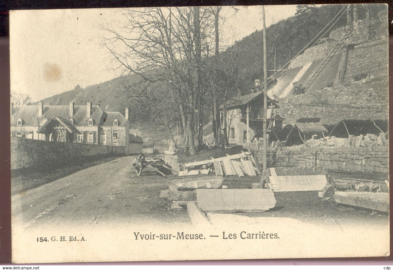 Cpa Yvoir  Carrières  1907 - Yvoir