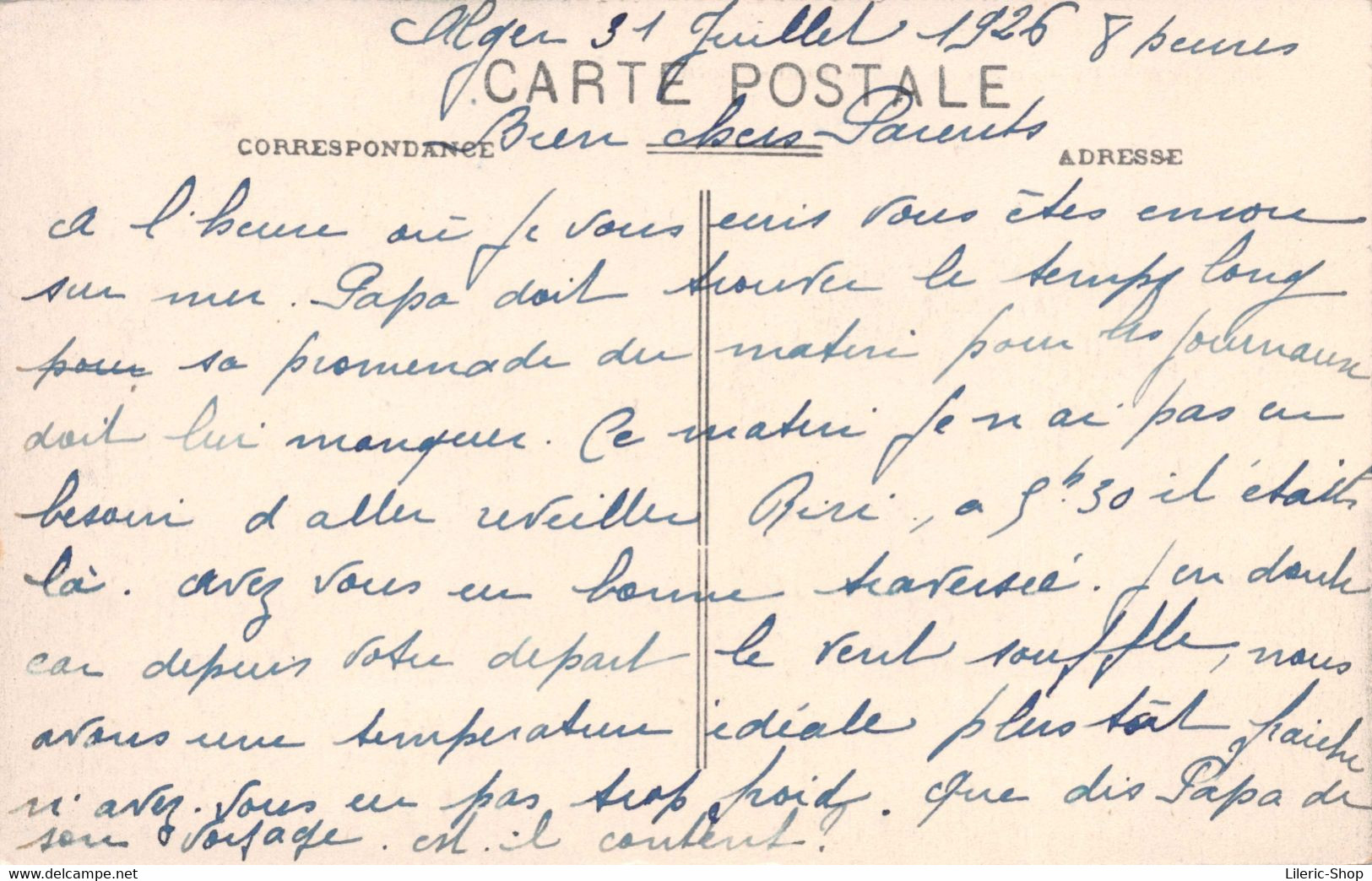 ALGER  Palais D'Été Du Gouverneur - L'Entrée -  N°305 Collection Idéale  Cpa 1926 ♥♥♥ - Algerien