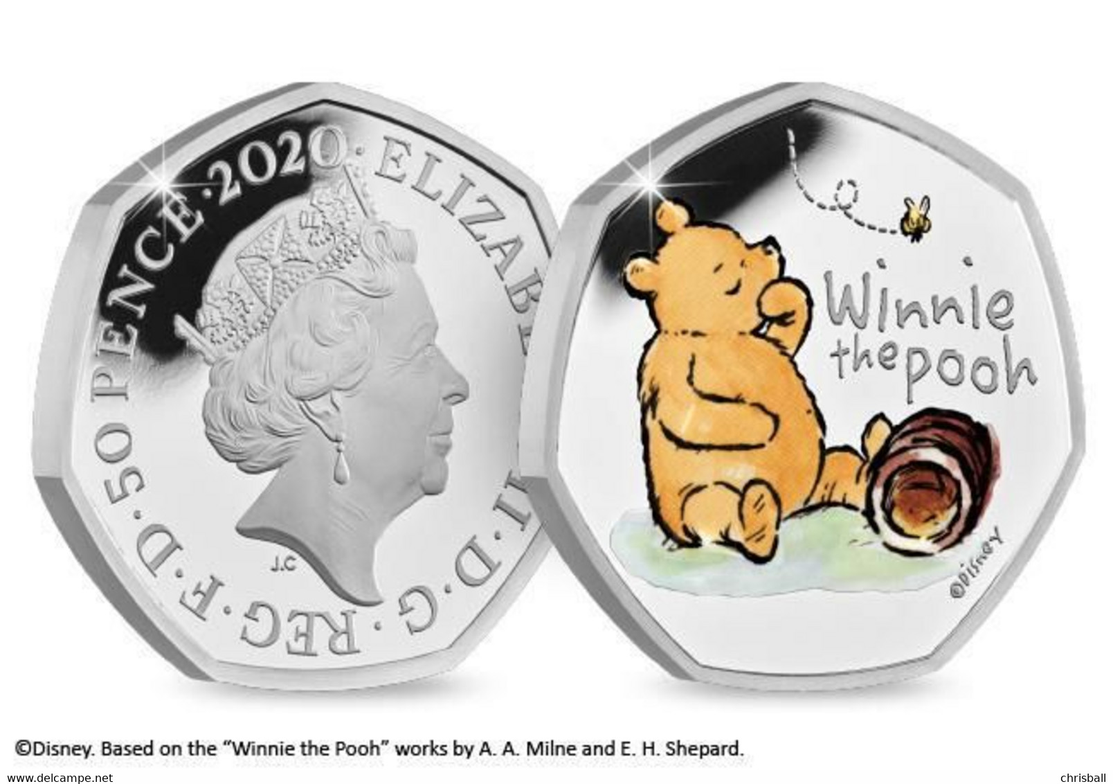 Great Britain UK 2020 'Winnie The Pooh' 50p Coin - Silver Proof - Mint Sets & Proof Sets