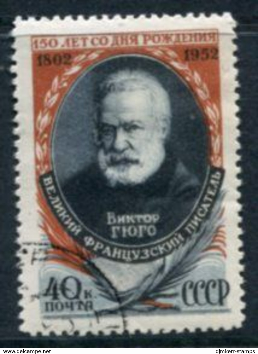 SOVIET UNION 1952 Victor Hugo Birth Anniversary,used.  Michel 1632 - Gebraucht