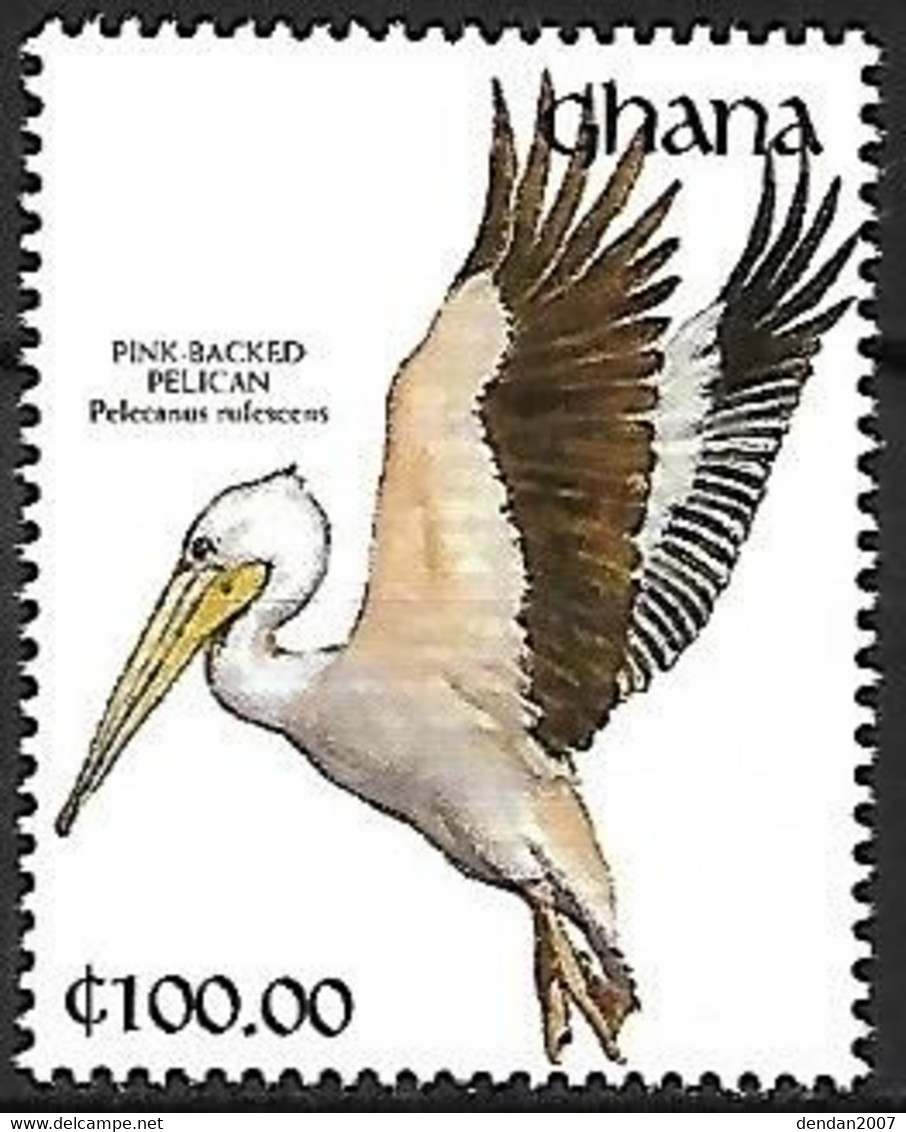 Ghana - MNH ** 1991 :     Pink-backed Pelican  -  Pelecanus Rufescens - Pelikane