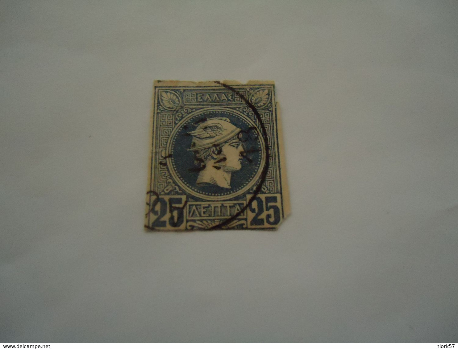 GREECE USED  SMALL HERMES HEADS  25L ΑΘΗΝΑ 18 - Autres & Non Classés