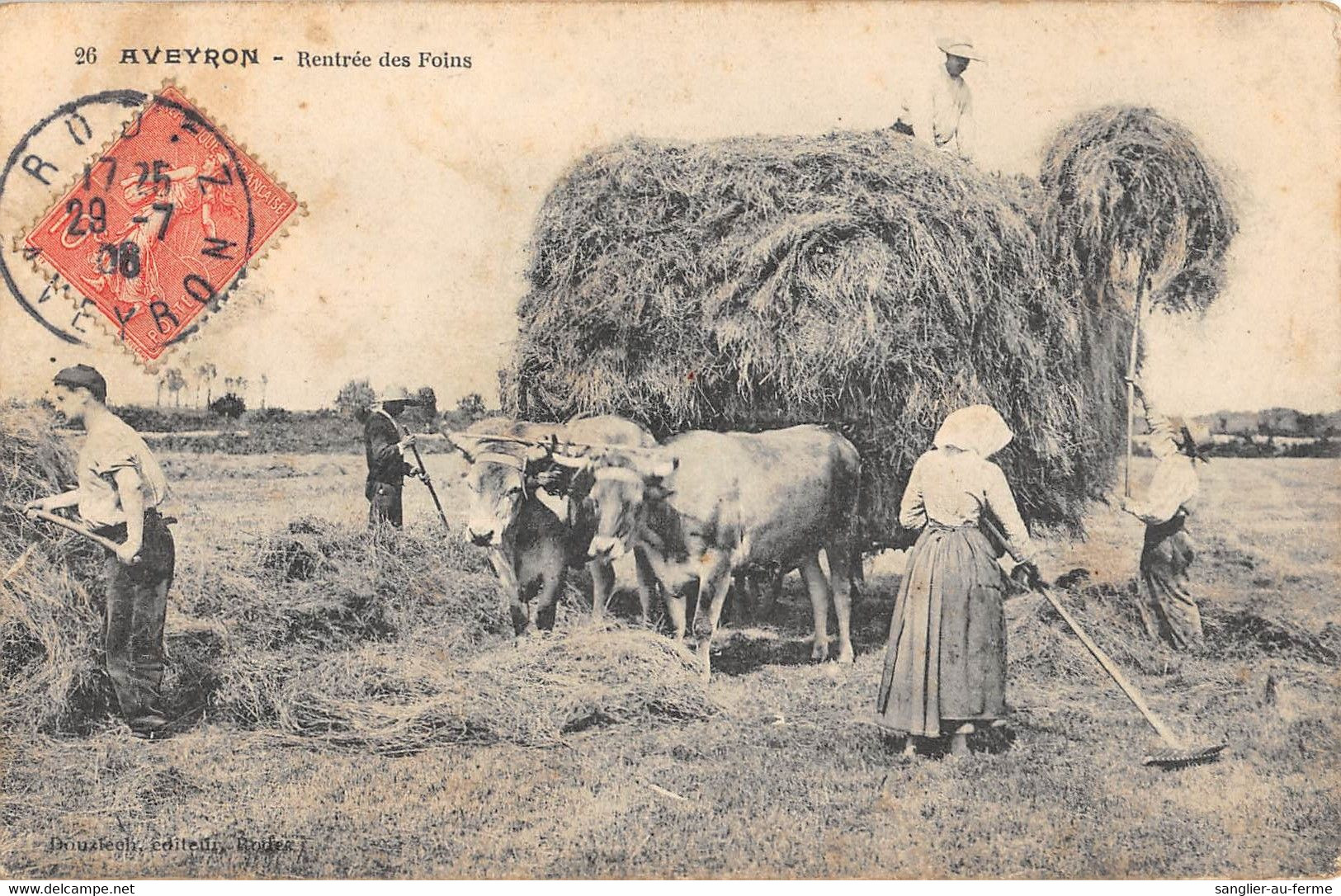 CPA 12 AVEYRON RENTREE DES FOINS / AGRICULTURE - Autres & Non Classés