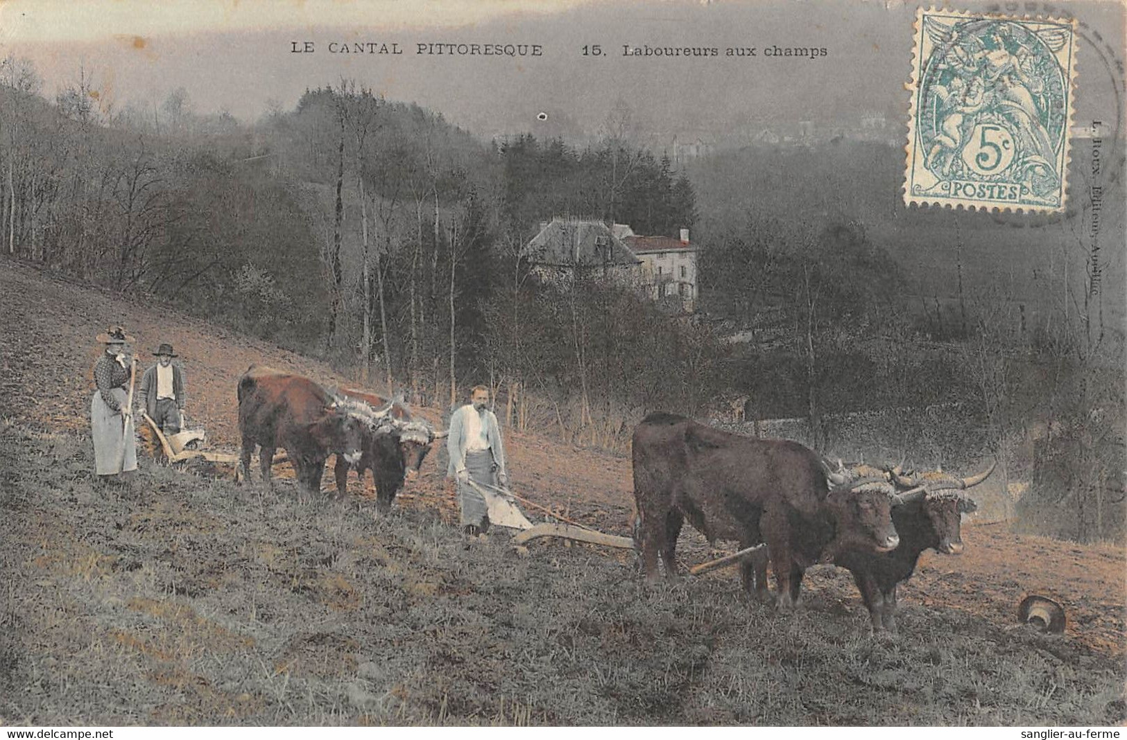 CPA 15 CANTAL LABOUREURS AUX CHAMPS / AGRICULTURE - Other & Unclassified