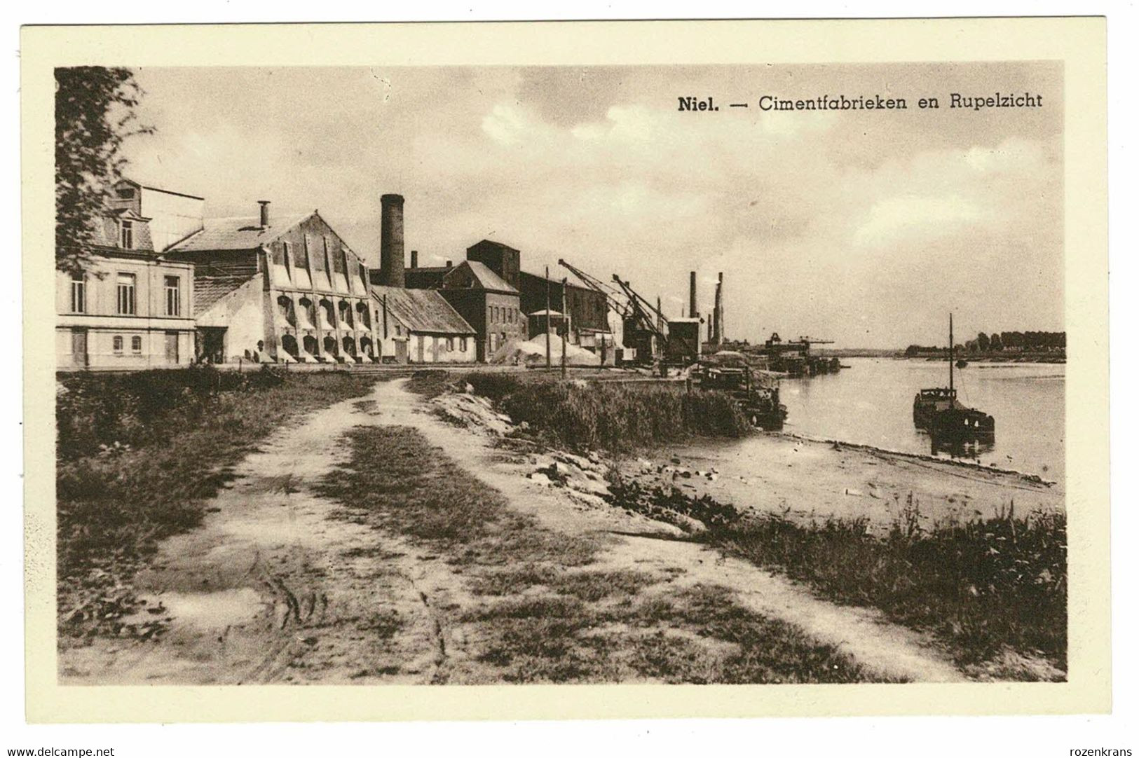 Niel - Cimentfabrieken En Rupelzicht Rupel Cementfabriek Binnenschip Peniche Barge - Niel