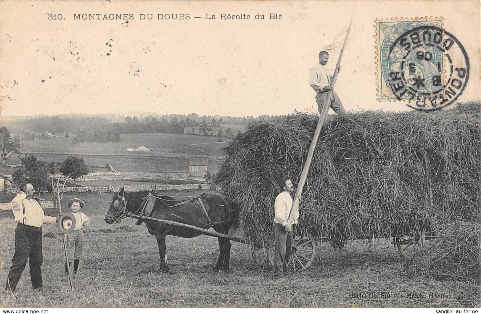 CPA 25 MONTAGNES DU DOUBS LA RECOLTE DU BLE / AGRICULTURE - Andere & Zonder Classificatie