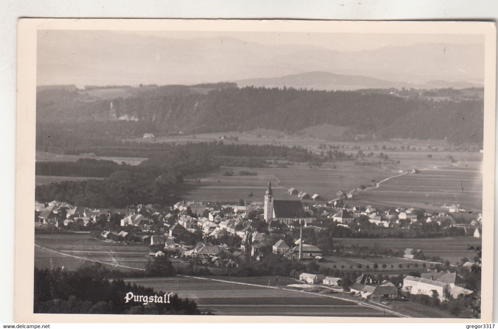 B5220) PURGSTALL - Wunderschöne Alte S/W AK Mit Kirche Straße Häsuer Fabrik Details - Purgstall An Der Erlauf