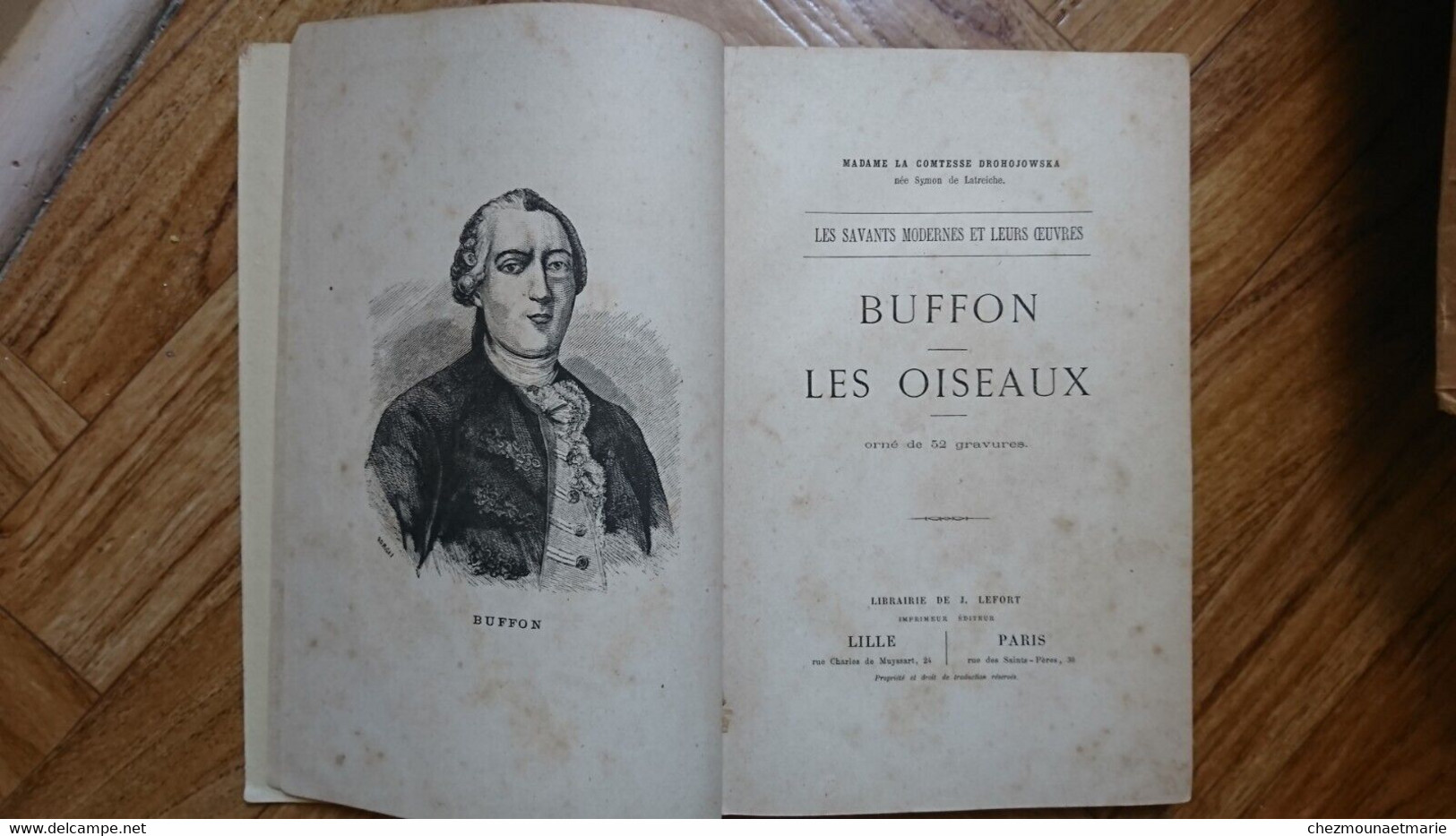 1881 BUFFON LES OISEAUX COMTESSE DROHOJOWSKA LES SAVANTS MODERNES ET LEURS OEUVRES LIVRE - 1801-1900
