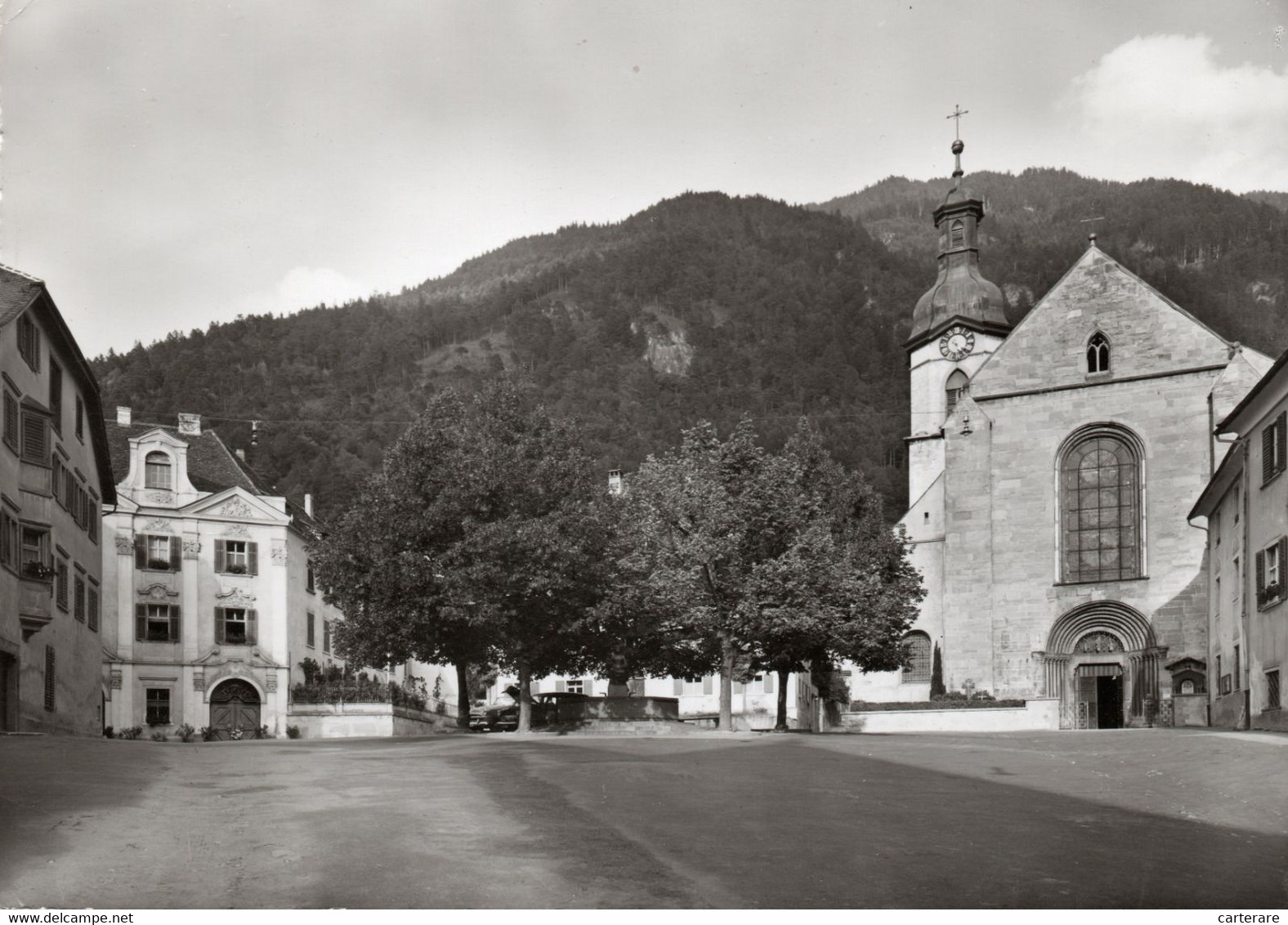 SUISSE,HLVETIA,SVIZZERA,SCHWEIZ, GRISONS,CHUR,COIRE,COIRA,PLESSUR,CATHEDRALE NOTRE DAME DE L'ASSOMPTION,CARTE PHOTO RARE - Coire