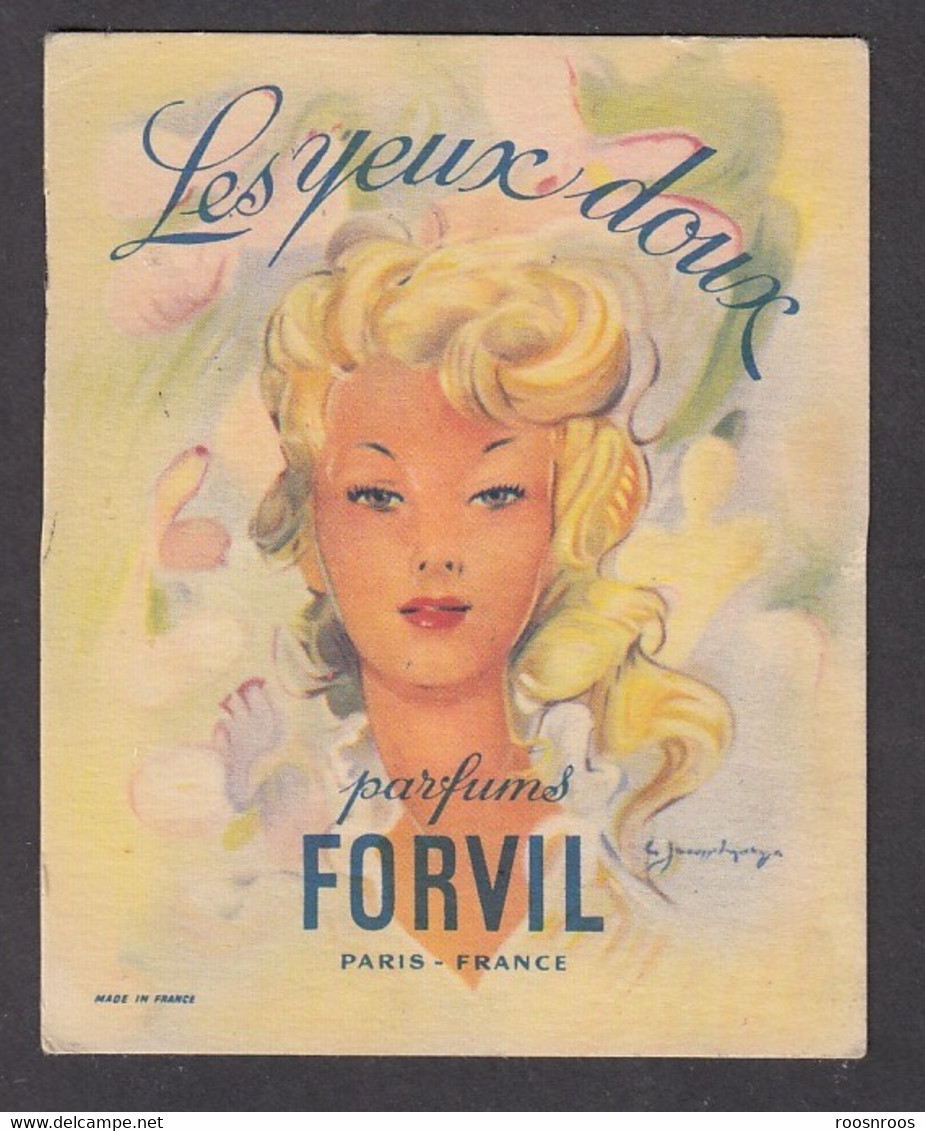 IMAGE PUBLICITAIRE PARFUMS FORVIL  - PARIS - LES YEUX DOUX - PERFUME - Etiquetas