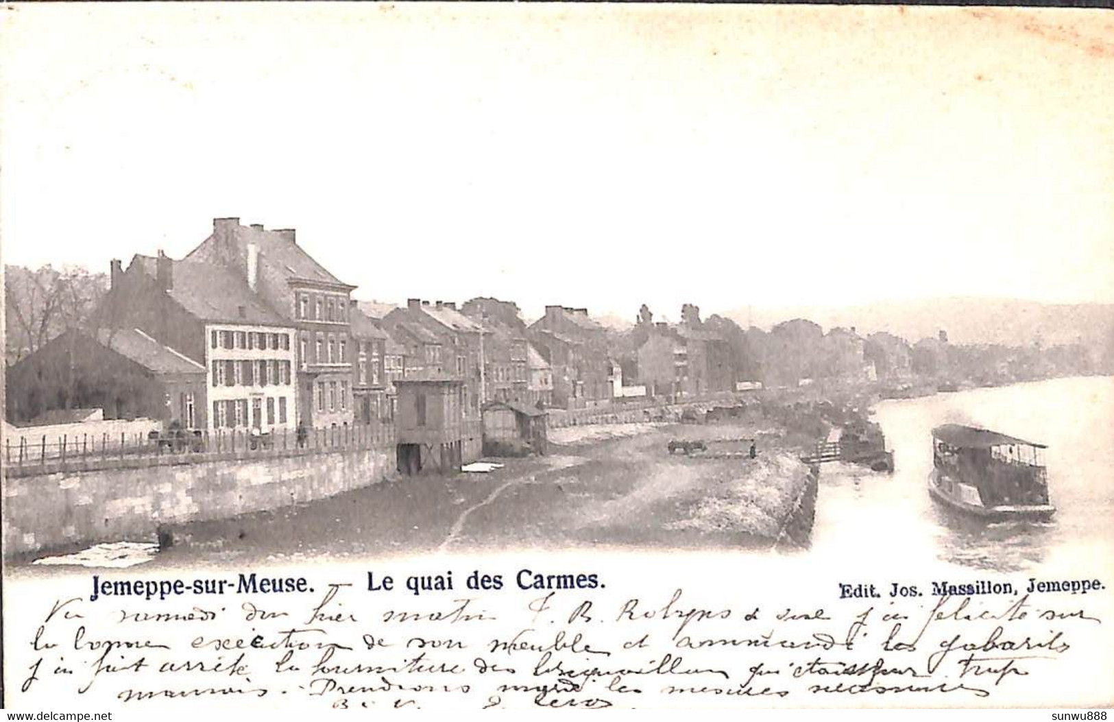 Jemeppe Sur Meuse - Le Quai Des Carmes (Edit. Jos. Massillon Précurseur) - Seraing