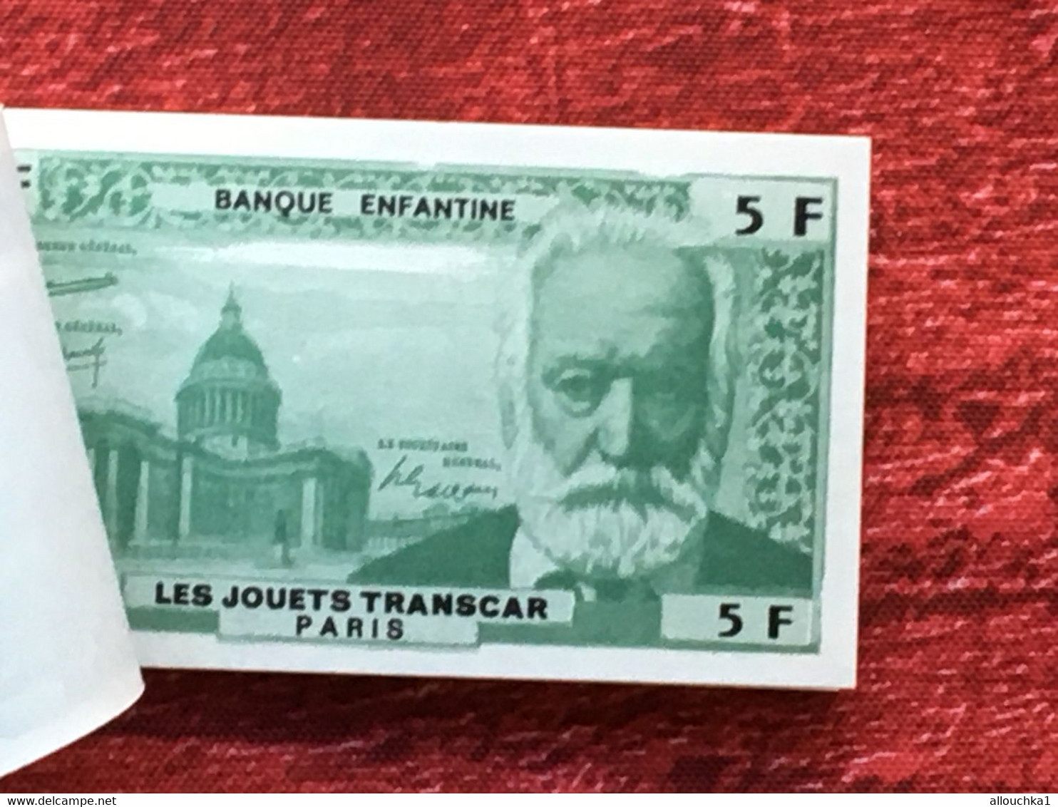 Un Carnet Complet 10 Billets De 5 F France De La Société Des Banque Enfantine ,Les Jouets Jeu Transcar, Monnaie-Fictifs - Fictifs & Spécimens