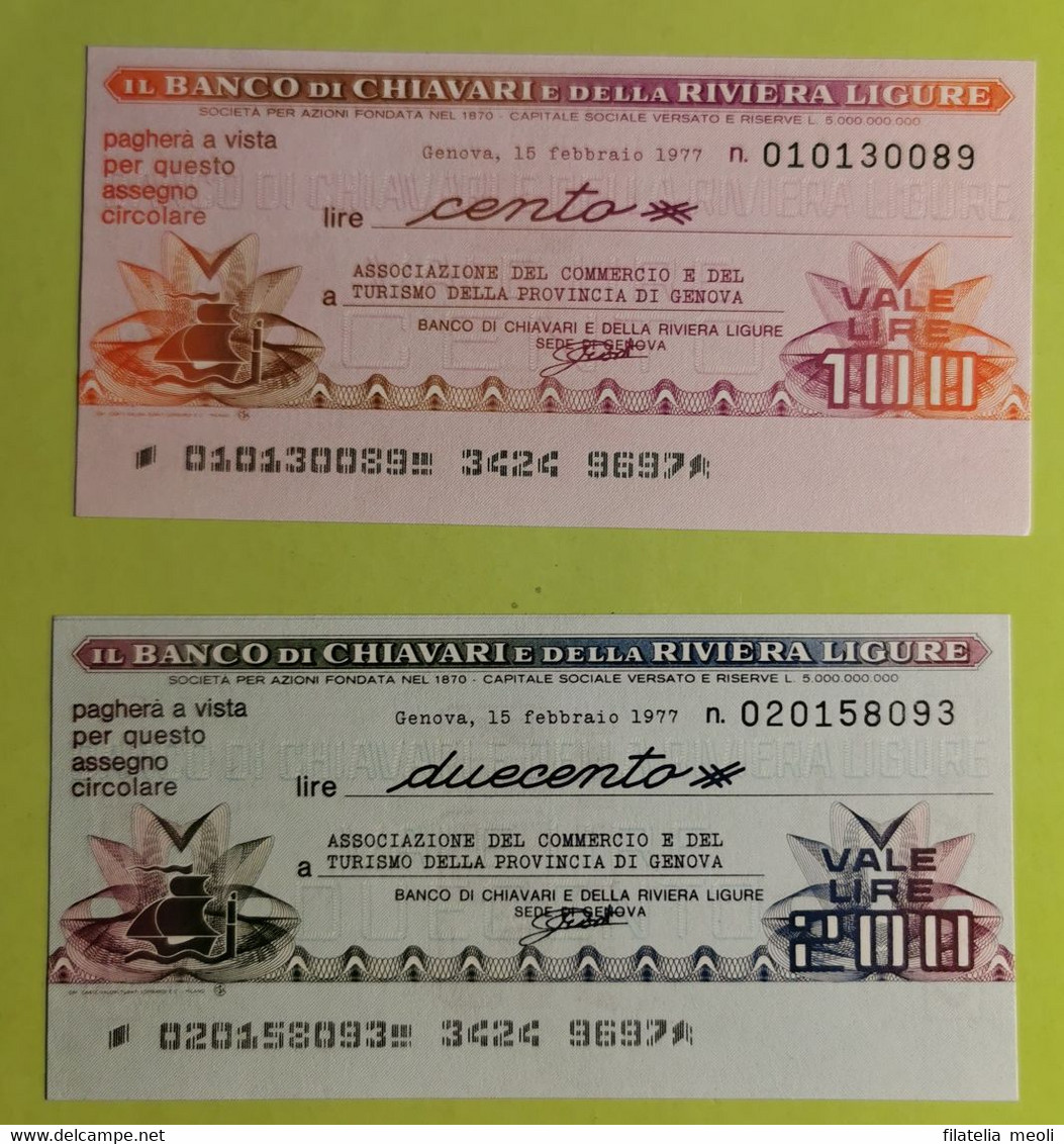 BANCO DI CHIAVARI - [10] Cheques En Mini-cheques