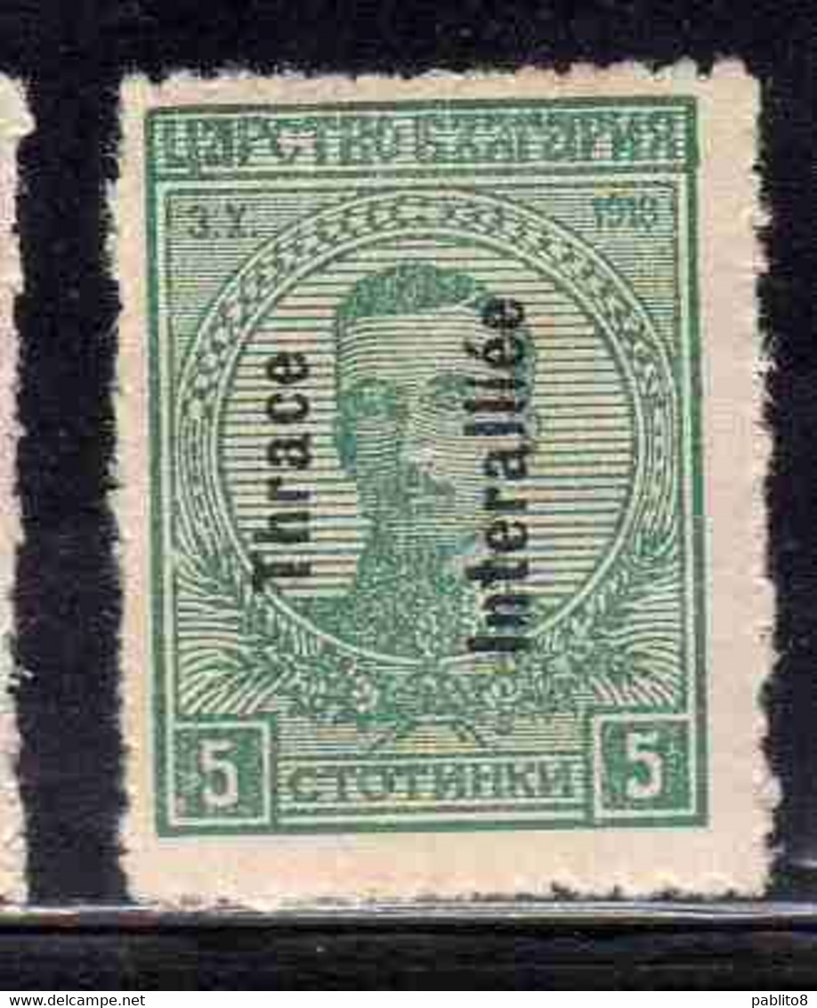 THRACE GREECE TRACIA GRECIA 1920 BULGARIAN STAMPS INTERALLIEE OVERPRINTED TSAR BORIS III 5s MH - Thrakien