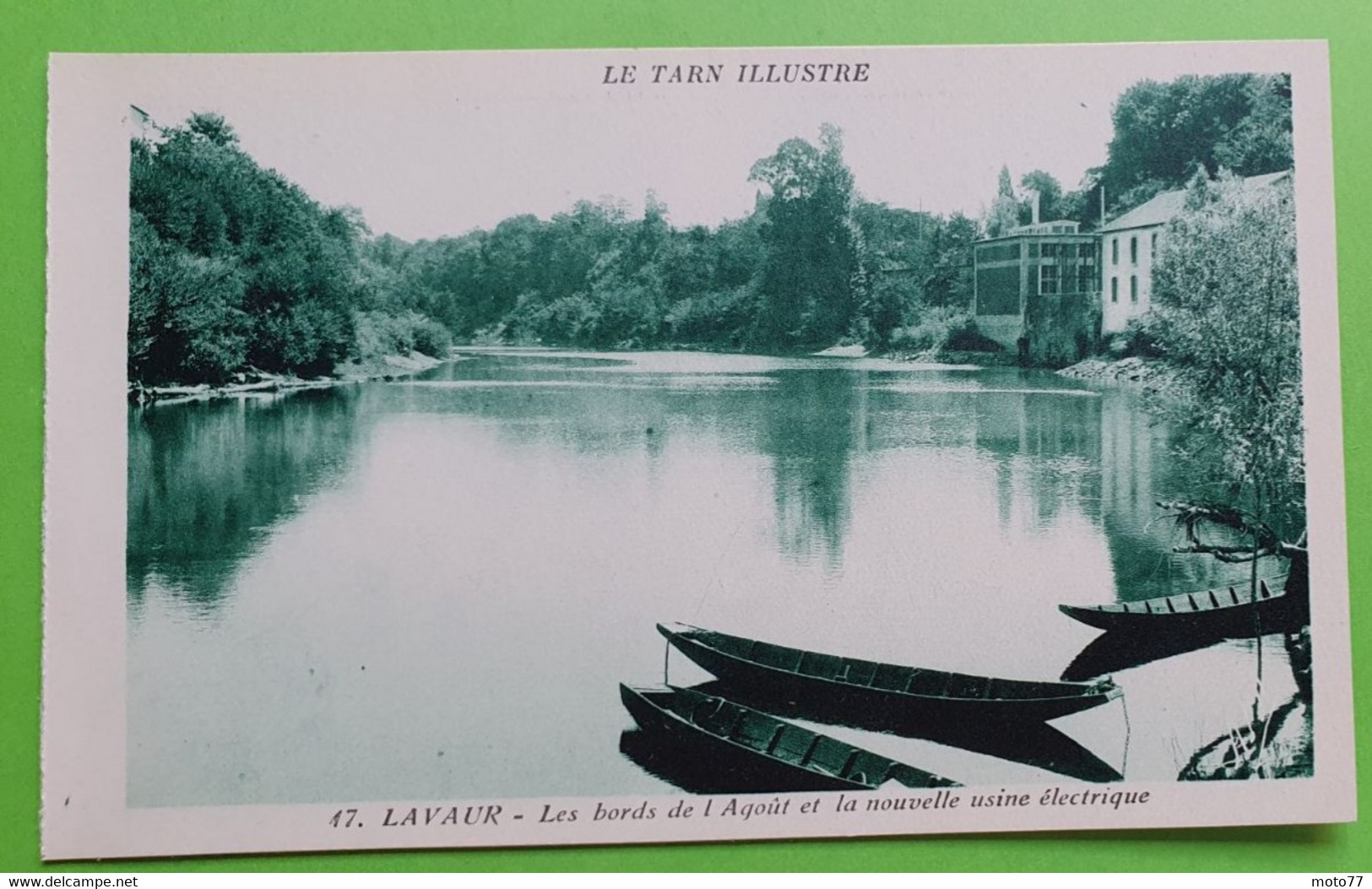81 / TARN - Lavaur - L'Agoût Et Usine électrique - Barques - CPA Carte Postale Ancienne - Vers 1930 - Lavaur