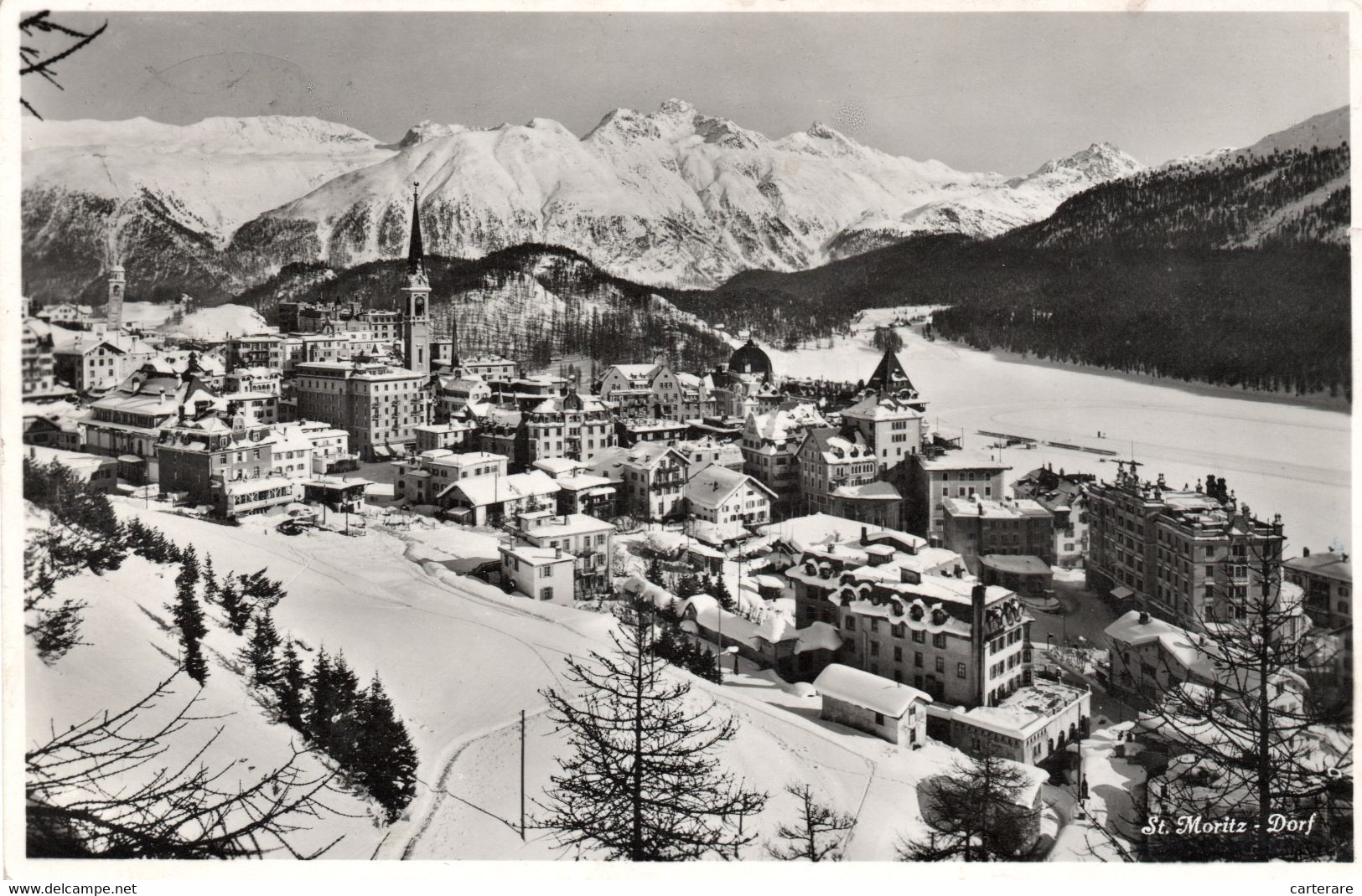 SUISSE,HELVETIA,SWISS,SCHWEIZ,SVIZZERA,SWITZERLAND,GRISONS,SAINT MORITZ,1937,RARE,HIVER - Saint-Moritz