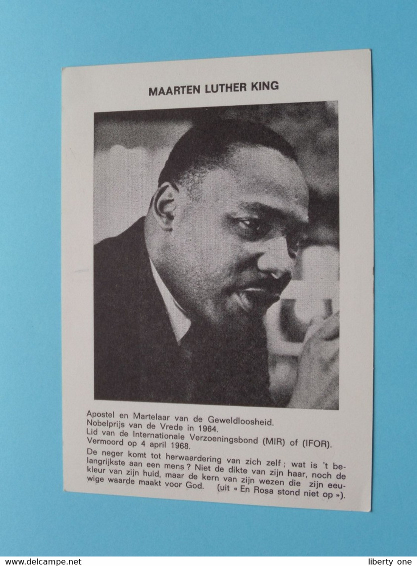 MAARTEN LUTHER KING Nobelprijs Voor De VREDE 1964 - Vermoord 4 April 1968 ( Zie Foto's ) ! - Nobelprijs