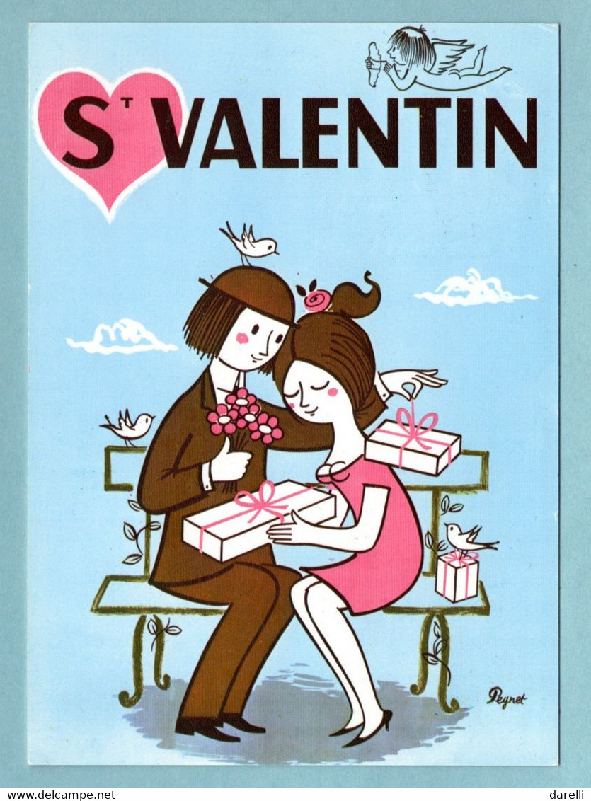 CP Illustrateurs - Peynet - St Valentin, Fête Des Fiancés. - Cachet Commémoratif Du 11 02 1973 36 St Valentin - Peynet