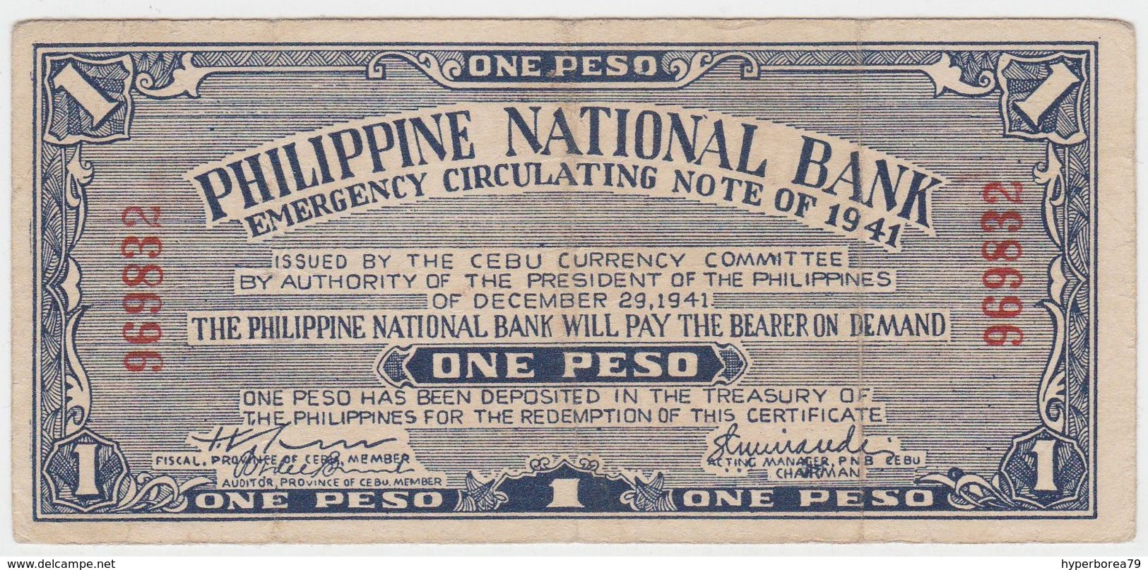Philippines P S215 - 1 Peso 1941 - VF - Philippines
