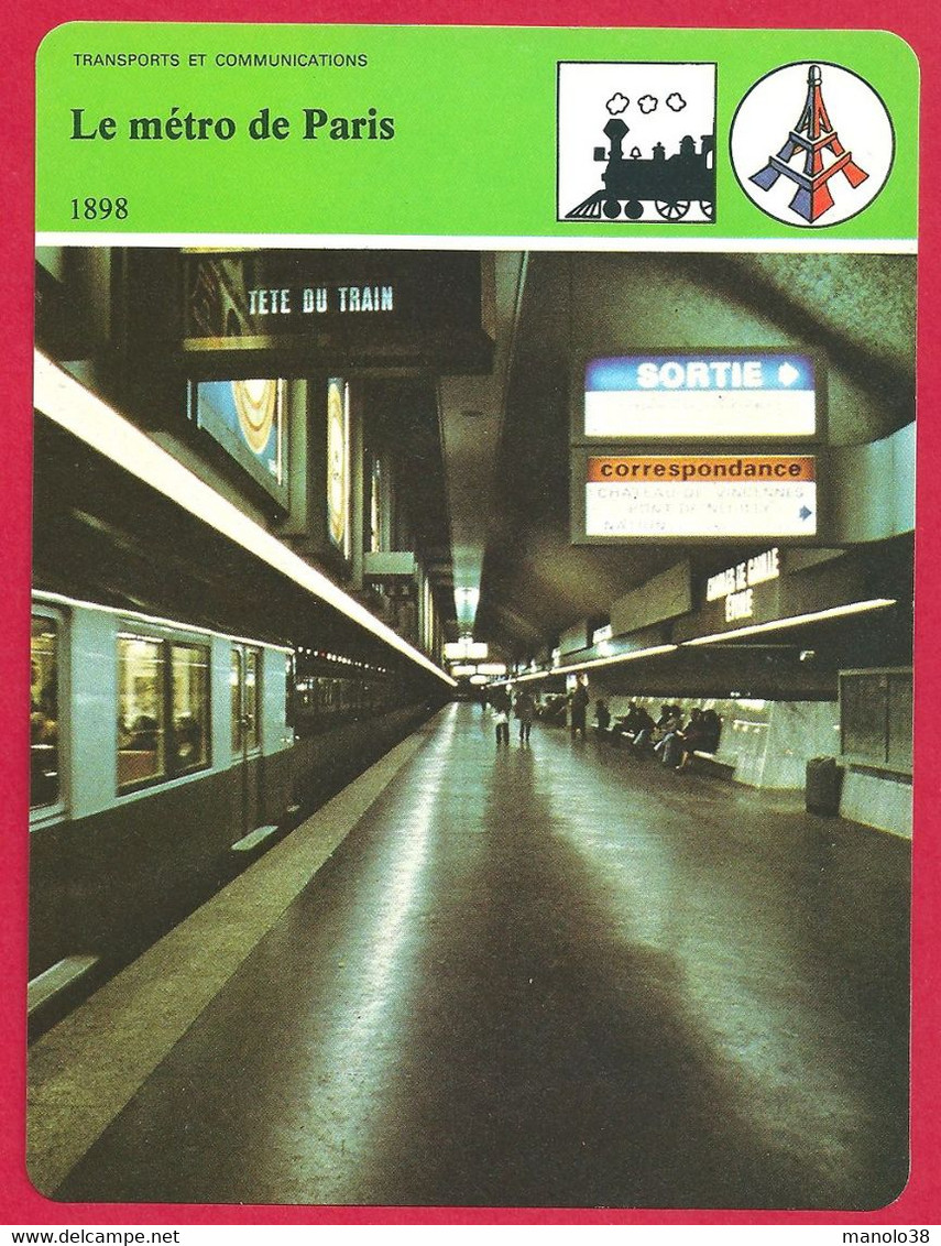 Le Métro De Paris. Métropolitain. Transport Parisien. - Histoire