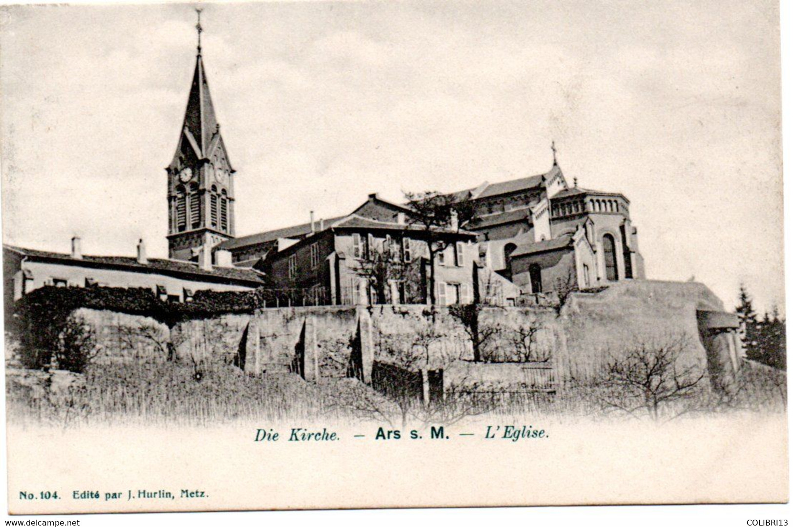 Ars Sur Moselle L'église Non écrite Au Dos - Ars Sur Moselle