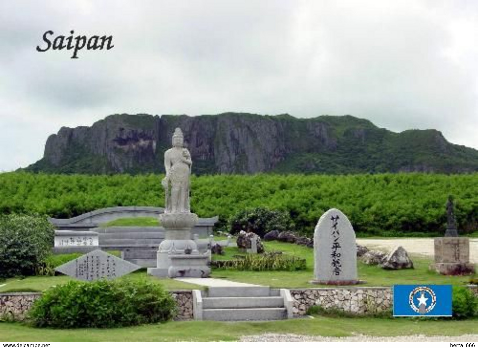 Northern Mariana Islands Saipan Japanese Memorial New Postcard - Northern Mariana Islands