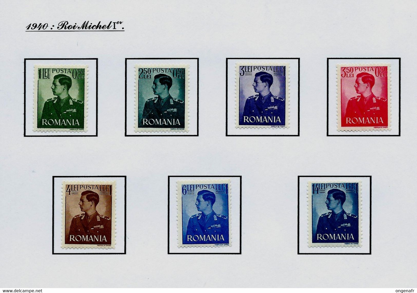 N° Yvert & Tellier : N°  619/33 Et 634/40  Roi Michel 1*       ( *) - Unused Stamps