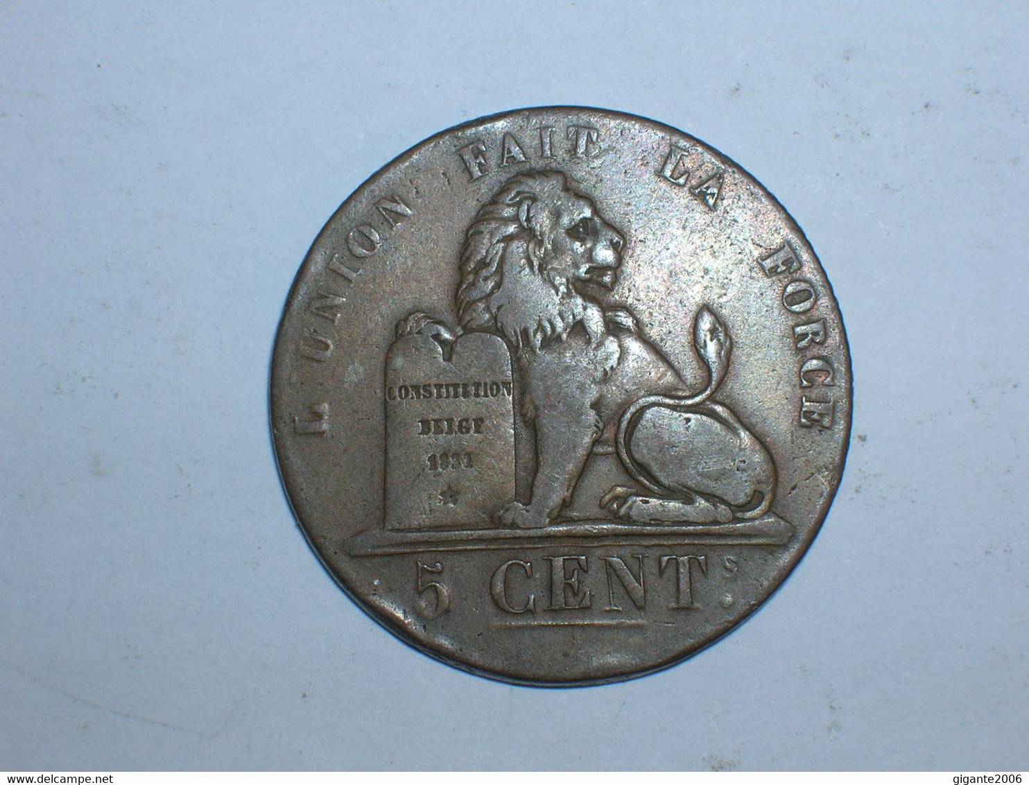 BELGICA 5 CENTIMOS 1837  (10576) - 5 Cent