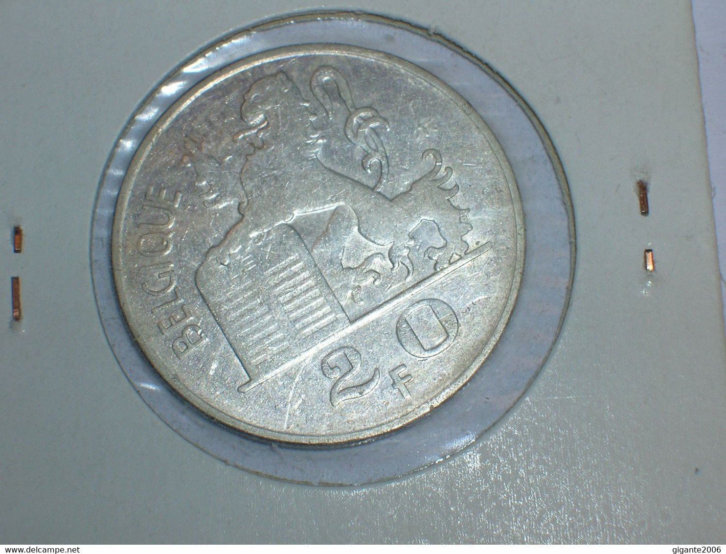 BELGICA 20 FRANCOS 1950 FR, PLATA(10578) - 20 Franc