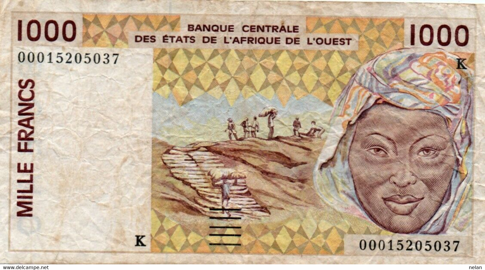 AFRICA-West African States-SENEGAL-1000 FRANCS 2001 P-711Kk - Sénégal