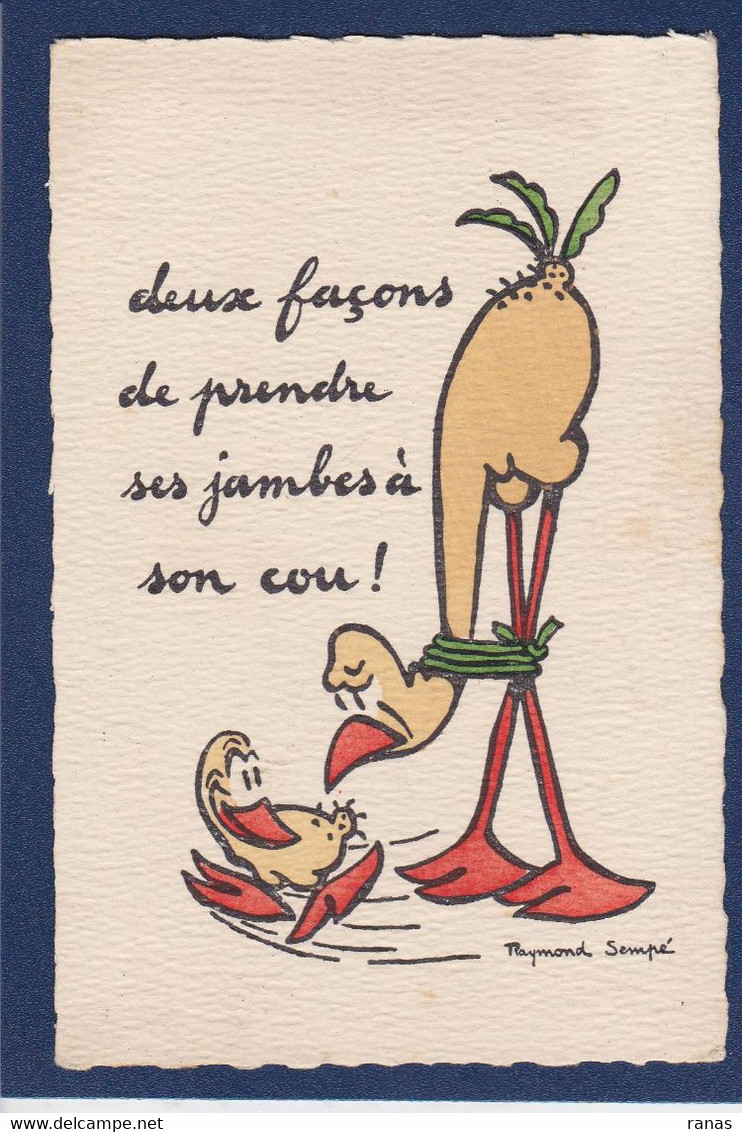 CPA Sempé Canard écrite - Sempé