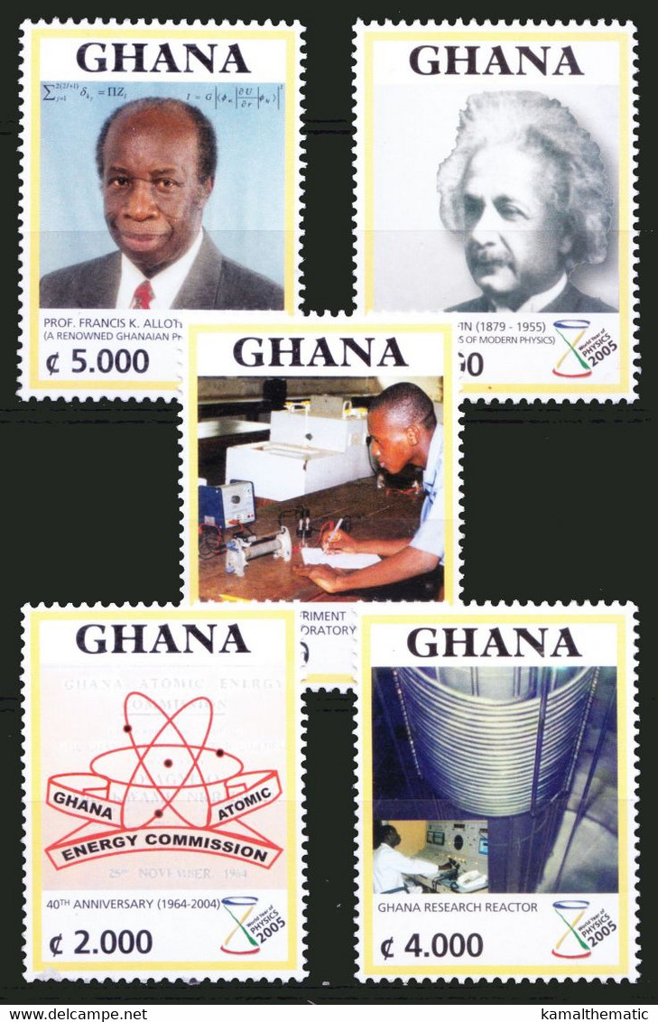 Ghana 2005 MNH 5v, Nobel Winner Einstein, International Year Of Physics - Albert Einstein