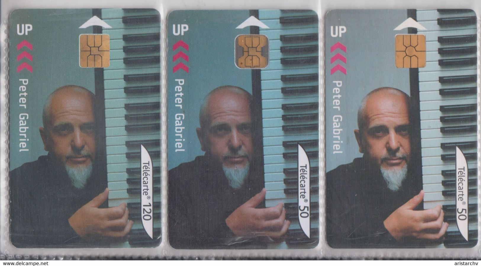 FRANCE 2002 ROCK MUSIC PETER GABRIEL SET OF 3 DIFFERENT CARDS - Musique