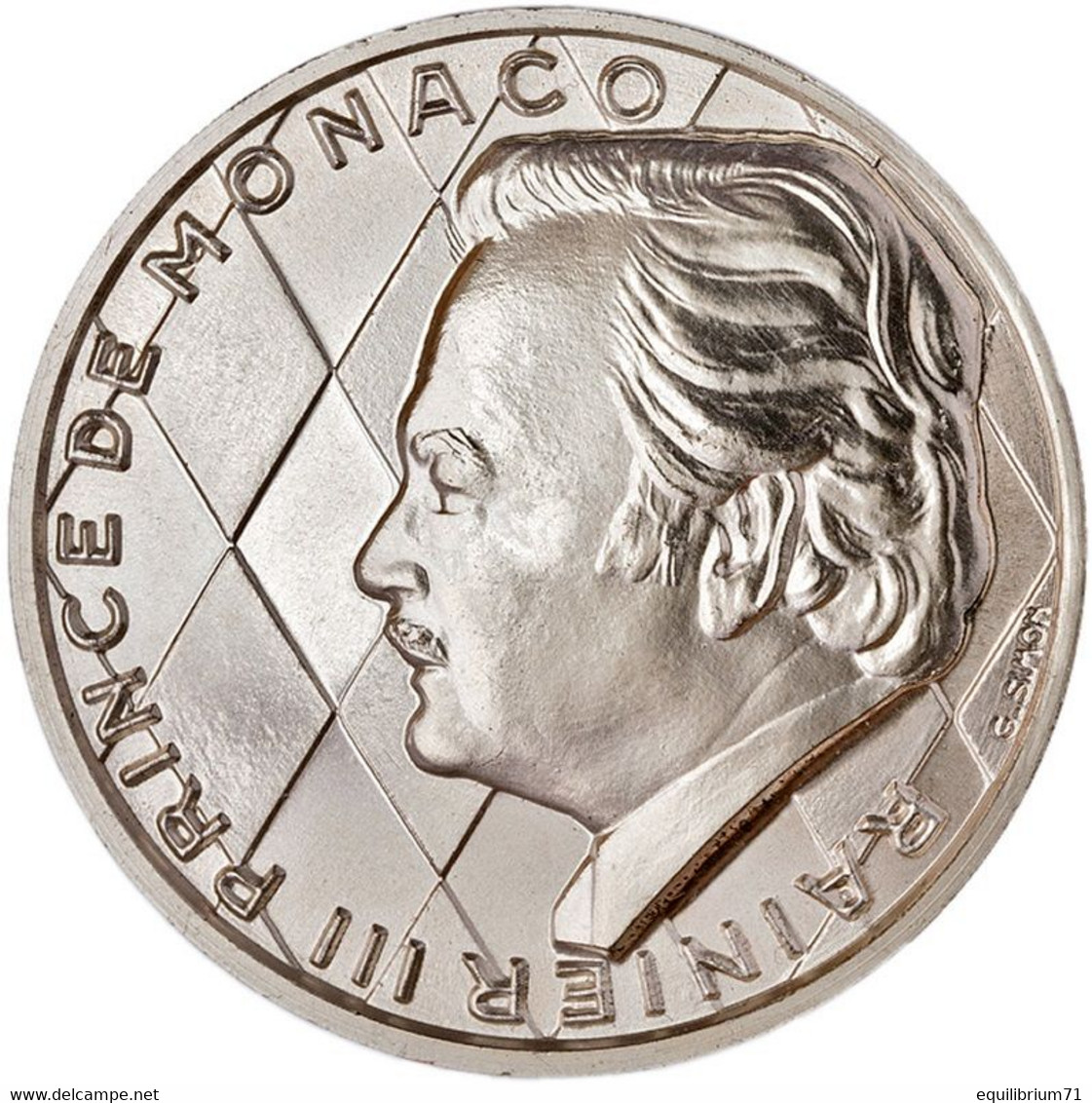 Monaco** - Prince Rainier III - Médaille Des 25 Ans De Règne / Medaille Van 25 Jaar Regeerperiode - ARGENT - Royal / Of Nobility
