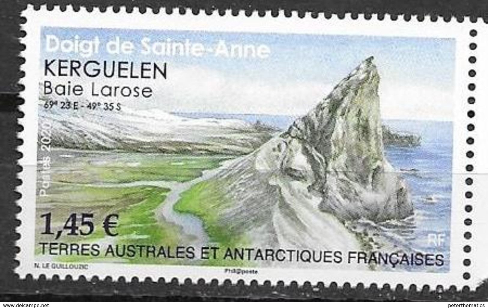 TAAF , FRENCH ANTARCTIC, 2020, MNH,ANTARCTIC LANDSCAPES, KERGUELEN, BAIE LAROSE,1v - Andere & Zonder Classificatie