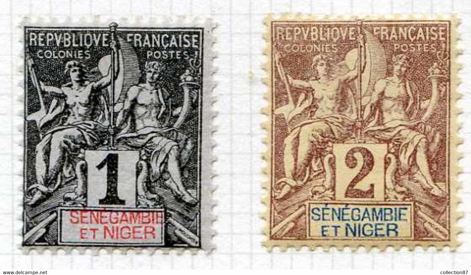 SENEGAMBIE Et NIGER < N° 1 Et 2 Bien Centré ⭐ Neuf Ch ⭐ MH - Unused Stamps