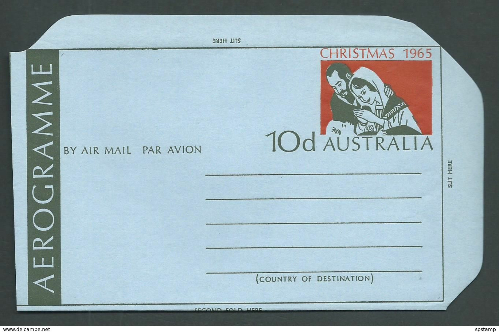 Australia 1965 Christmas Aerogramme Fine Unused - Aérogrammes