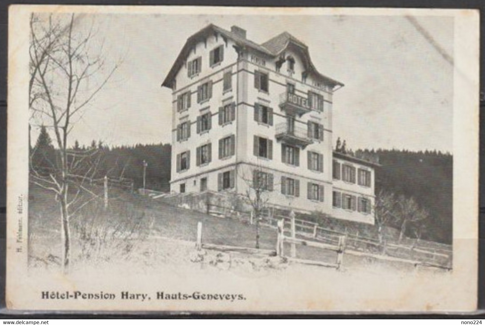 Carte P De 1907 ( Hôtel & Pension  Hary, Hauts-Geneveys ) - Les Hauts-Geneveys