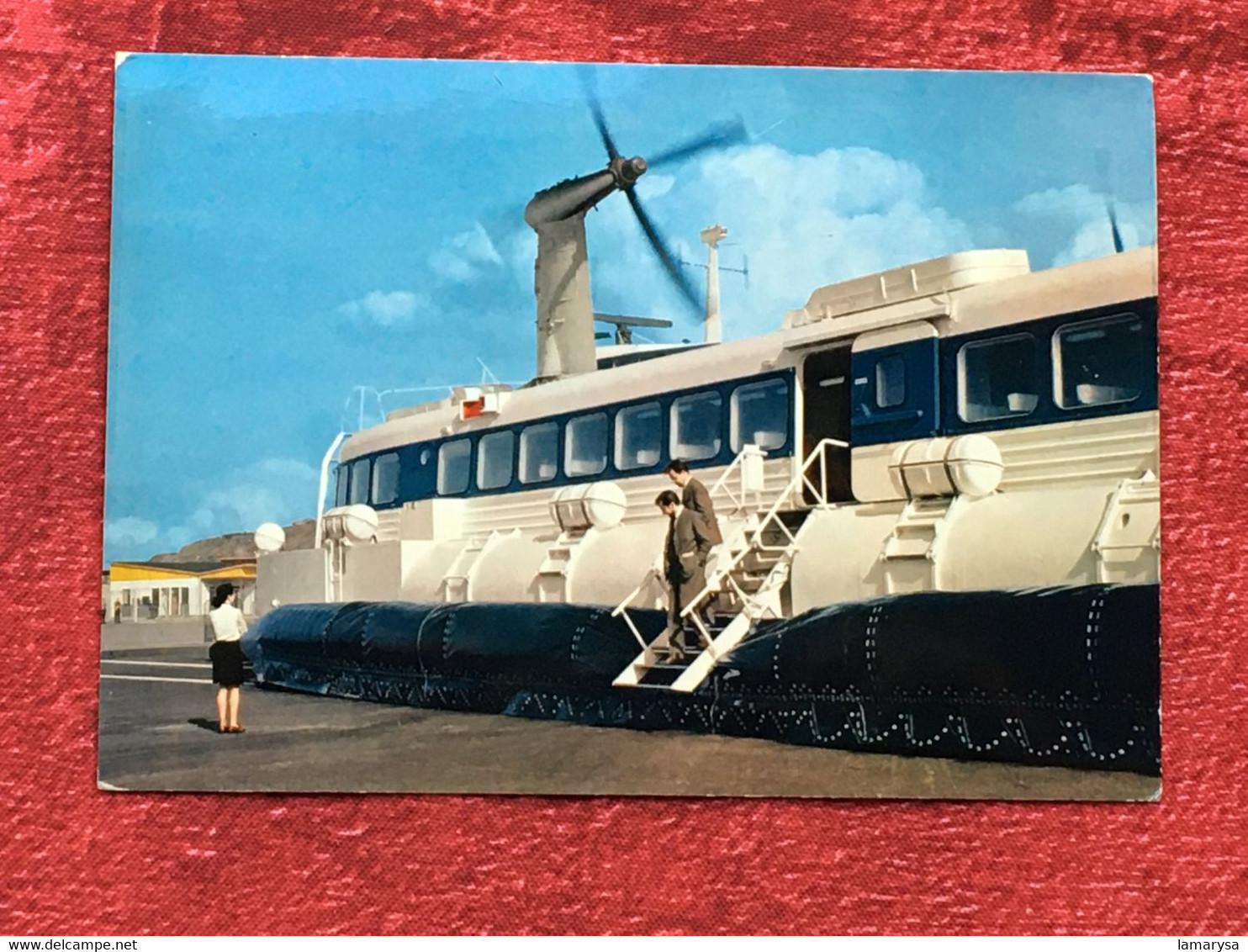 Aéroglisseur Liaison Le Portel(Boulogne)Douvres-☛Carte Postale Flamme Thème Transport Bateaux Aéroglisseur-250 Passagers - Hovercrafts