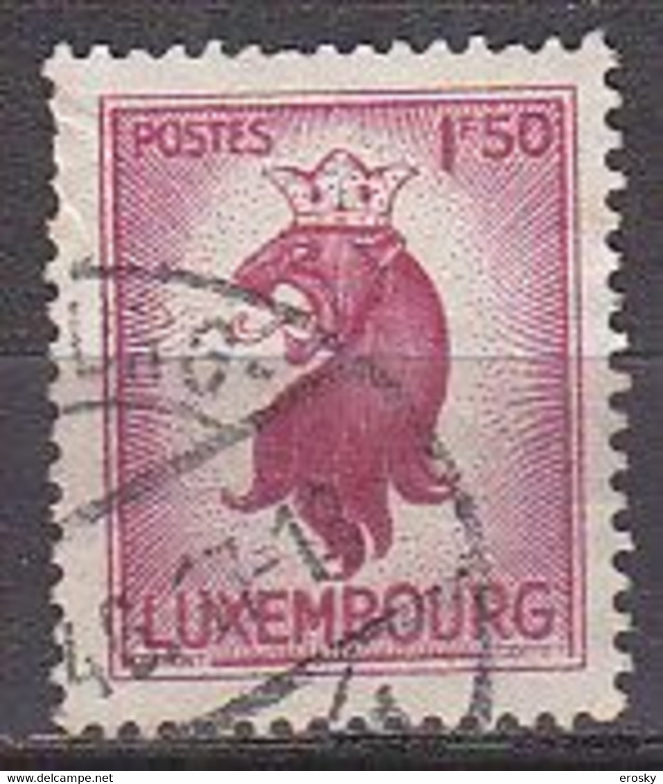 Q3864 - LUXEMBOURG Yv N°365 - 1945 Heraldieke Leeuw