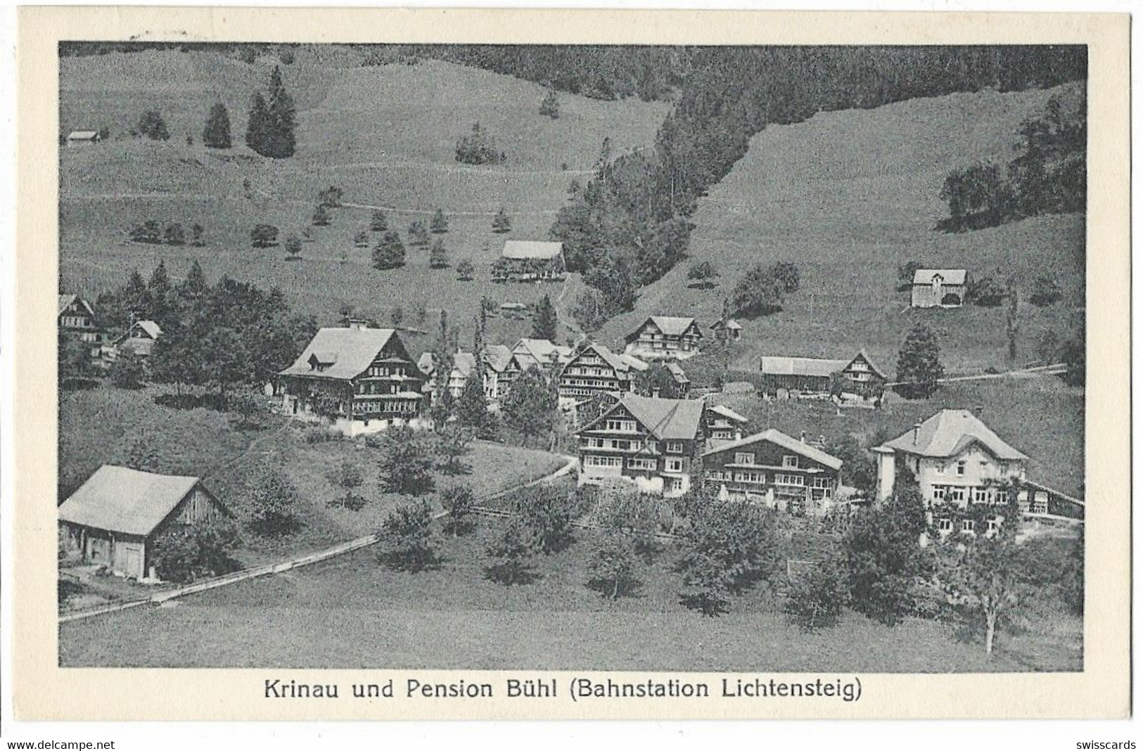 KRINAU UndPension Bühl (Bahnstation LIchtensteig) 1928 - Lichtensteig