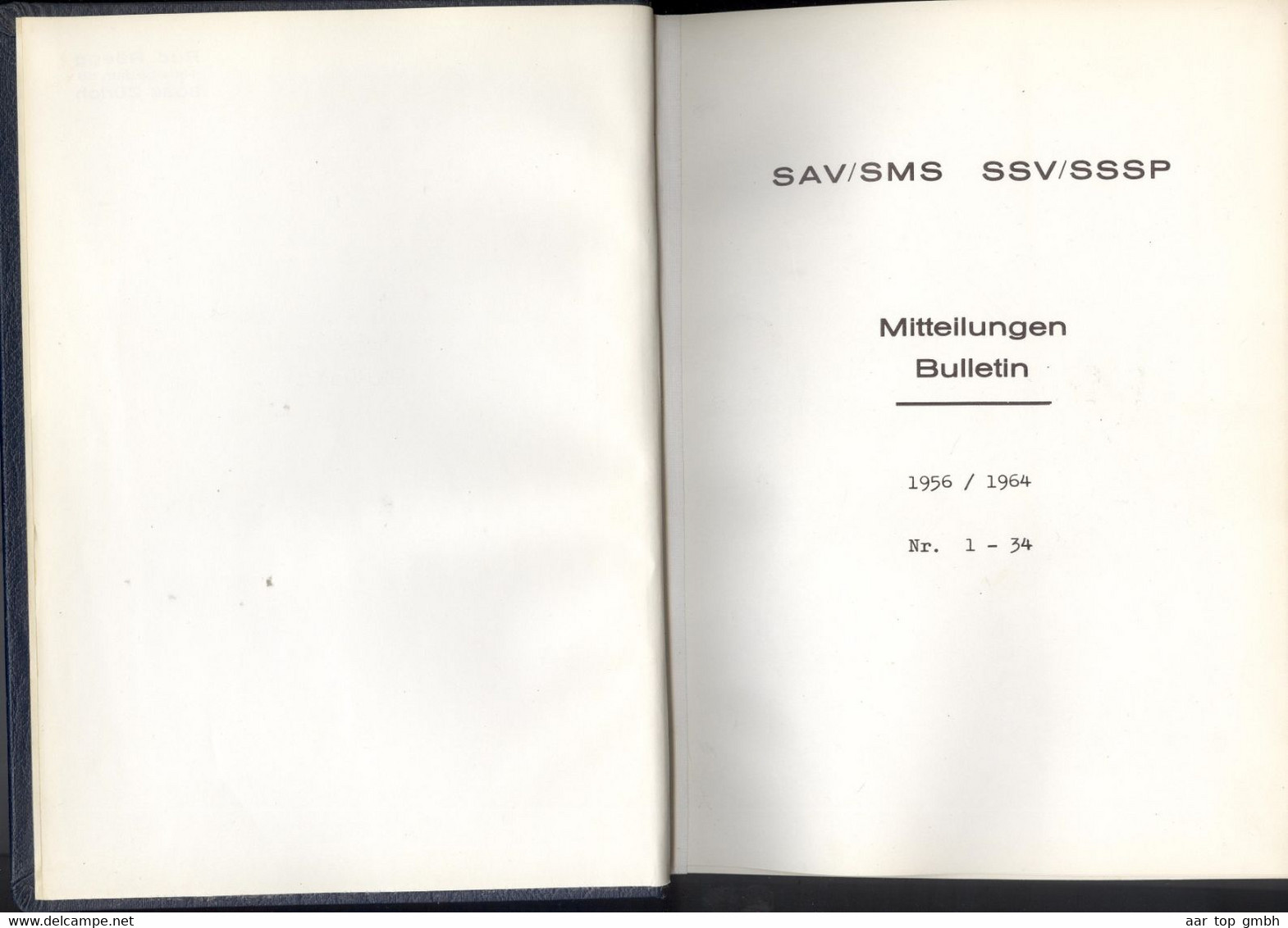 Schweiz SAV/SMS Gebundene Mitteilungshefte 1-75 In 3 Bänden ~1000 Seiten  2570 Gr. - Sonstige & Ohne Zuordnung