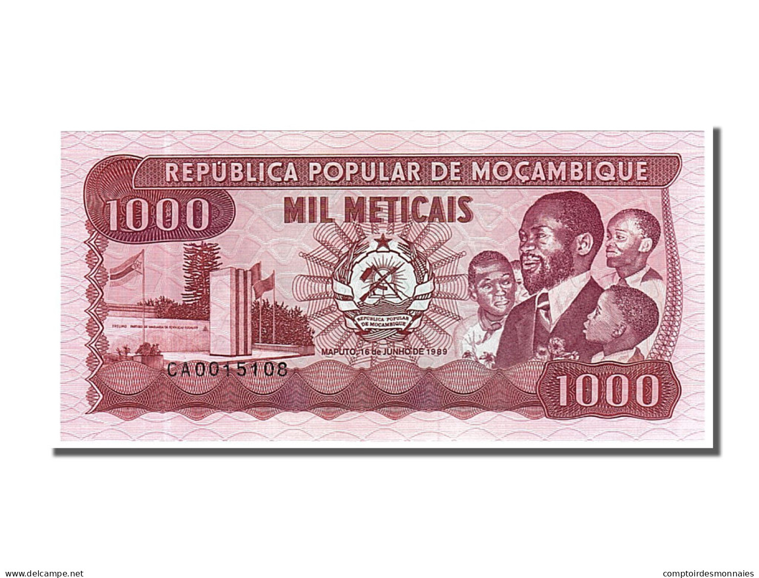 Billet, Mozambique, 500 Meticais, 1989, 1989-06-16, NEUF - Mozambique