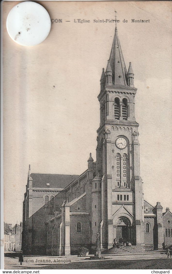 61 - Carte Postale Ancienne De ALENCON  L'Eglise Saint Pierre  De Montsort - Alencon